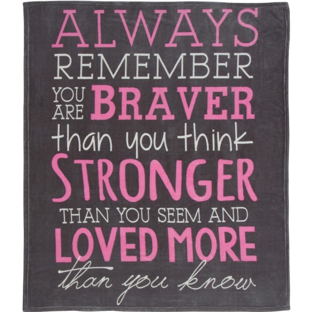 Breast Cancer Awareness Throw Blanket -Soft Fleece